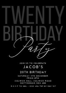 20 black birthday: 4467944550