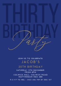 30 navy gold birthday: 4474891666