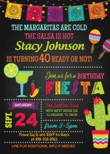 Fiesta Birthday Invitation design preview