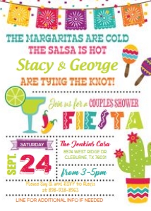 Fiesta Couples Shower - White design preview
