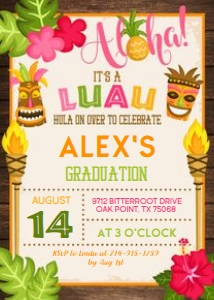 Luau Graduation Boy design preview