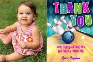 Bowling Thank you Card_GIRL design preview
