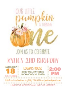 Our Little Pumpkin_PINK: Pumpkin Gold Glitter_GIRL