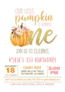Our Little Pumpkin_GIRL_Pink Plaid design preview