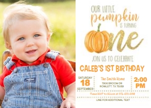 Our Little Pumpkin_ONE_Photo_Orange Dots design preview