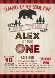 Lumberjack Birthday_BEAR_ONE design preview