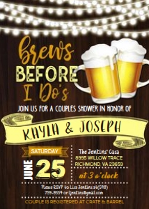 Brews Before the I Do's design preview