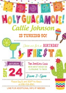 Holy Guacamole Birthday - White design preview