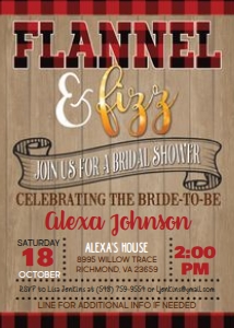 Flannel and Fizz Bridal Shower - Red: Flannel and Fizz Bridal Shower - Red