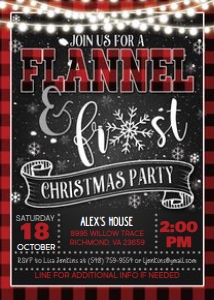 Flannel and Frost Christmas Party_SNOW_RED_lights: Flannel and Frost Christmas Party_SNOW_RED_lights