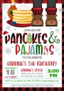 Pancakes and Pajamas Christmas Birthday_White Bkgnd_Red BP: Pancakes and Pajamas Christmas Birthday_White Bkgnd_Red BP