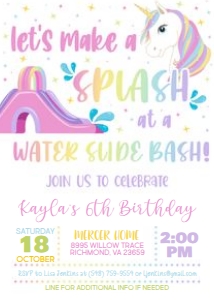 Unicorn Water Slide Birthday: Unicorn Water Slide Birthday