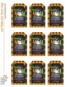 Our Little Boo Favor Tags_Blk_Argyle Bkgnd: Our Little Boo Favor Tags_Blk_Argyle Bkgnd