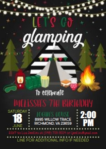 Glamping Party Invitation_5x7_Christmas: Glamping Invitation_Christmas
