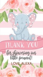 Elephant Favor Tag_Girl: Elephant Favor Tag_Girl