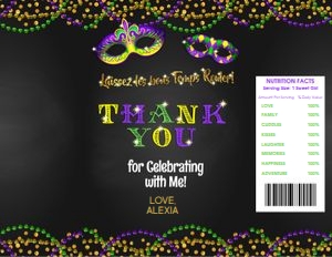 Mardi Gras Thank you Chip Bag_Celebrating with ME: Mardi Gras Thank you Chip Bag_Celebrating with ME