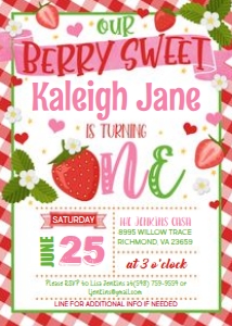 Strawberry First Birthday_ONE_Berry Sweet: Strawberry First Birthday_ONE_Berry Sweet