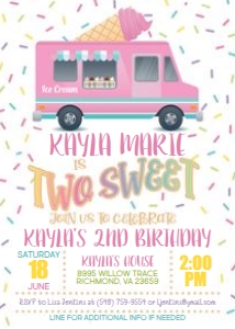Two Sweet Birthday_Ice Cream Truck design preview