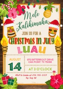 Christmas in July Luau_5x7: Christmas in July Luau_5x7