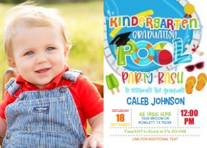 Kindergarten Graduation Pool Party_Boy_Photo: Kindergarten Graduation Pool Party_Boy_Photo