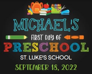 First Day of Preschool_School Supplies_Boy_20x16: First Day of Preschool_School Supplies_Boy