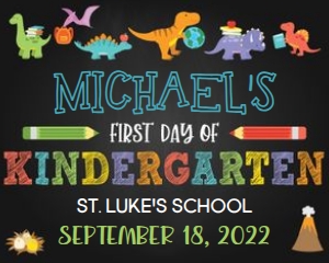 First Day of Kindergarten_Dinosaurs_Boy_10x8: First Day of Kindergarten_Dinosaurs_Boy
