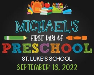 First Day of Preschool_School Supplies_Boy_10x8: First Day of Preschool_School Supplies_Boy