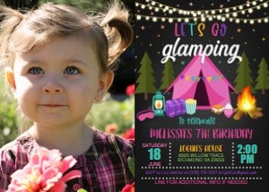 Glamping Party Invitation_5x7_Photo: Glamping Party Invitation_5x7_Photo