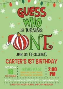 Grinch 1st Birthday_5x7_Guess Who_Green: Grinch 1st Birthday_5x7_Guess Who_Green