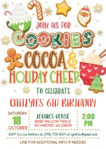 Cookies, Cocoa, Holiday Cheer_5x7_WH: Cookies, Cocoa, Holiday Cheer_5x7_WH