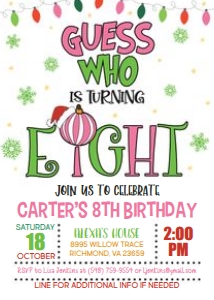 Grinch_8th Birthday_5x7_Guess Who_GIRL_WH: Grinch_8th Birthday_5x7_Guess Who_GIRL_WH