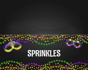 Mardi Gras Tent Card design preview