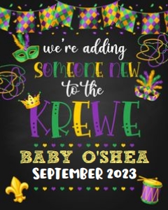 Mardi Gras_Someone New to the Krewe_Announcement Sign_16x20: Mardi Gras_Someone New to the Krewe_Announcement Sign
