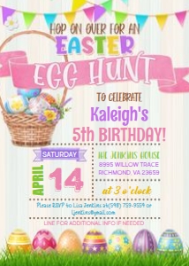 Easter Egg Hunt Invitation_5x7_Birthday design preview