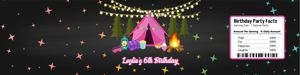 Glamping Water Bottle Labe design preview
