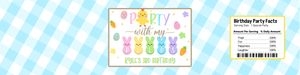 Party with My Peeps_WB Label_Blue Gingham: Party with My Peeps_WB Label_Blue Gingham