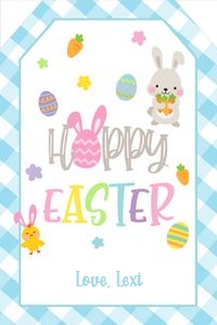 Hoppy Easter Classroom Tags_Set of 5 design preview