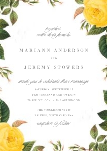 Yellow Botanical Roses design preview