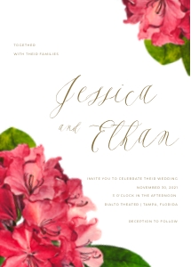 Bougainvillea Wedding Invitation: Bougainvillea Wedding Invitation