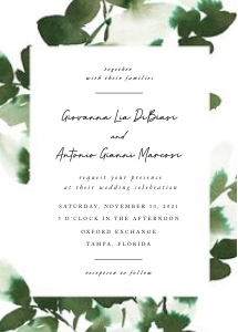Greenery Eucalyptus Watercolor Frame Invitation: Greenery Eucalyptus Watercolor Frame Invitation