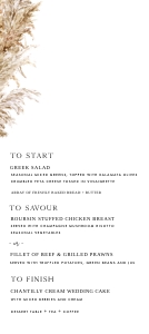 Amelia 4x9 Menu design preview