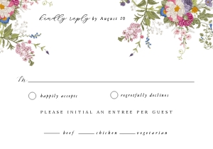 Wildflower RSVP - Georgina: Wildflower Frame Invitation Suite - Georgina