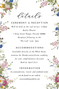 Wildflower Enclosure Card - 4x6 - Georgina: Wildflower Frame Invitation Suite - Georgina