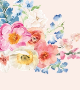 A7 ENV Square Liner Spring Floral 02 Blue: Spring Floral - Blue Suite