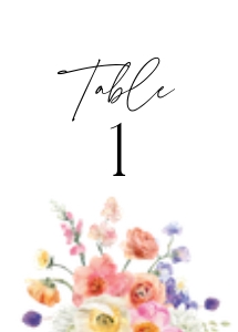 Spring Floral 2 - Table Number 5x7 design preview