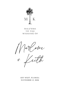 Marlowe Palm Tree 24x36 Welcome Sign Opt2 design preview