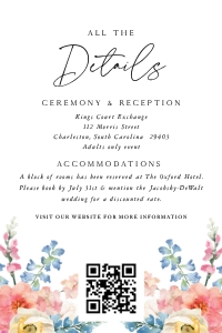 Spring Floral 2 Details Card 4x6 Blue: Spring Floral - Blue Suite