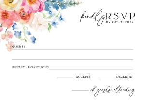 Spring Floral RSVP BLUE: Spring Floral - Blue Suite