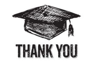 Graduation Cap Thank You Postcard design preview