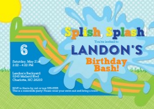 Water Slide Invitation design preview